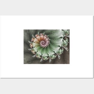 Shabby Chic Fractal Pattern Posters and Art